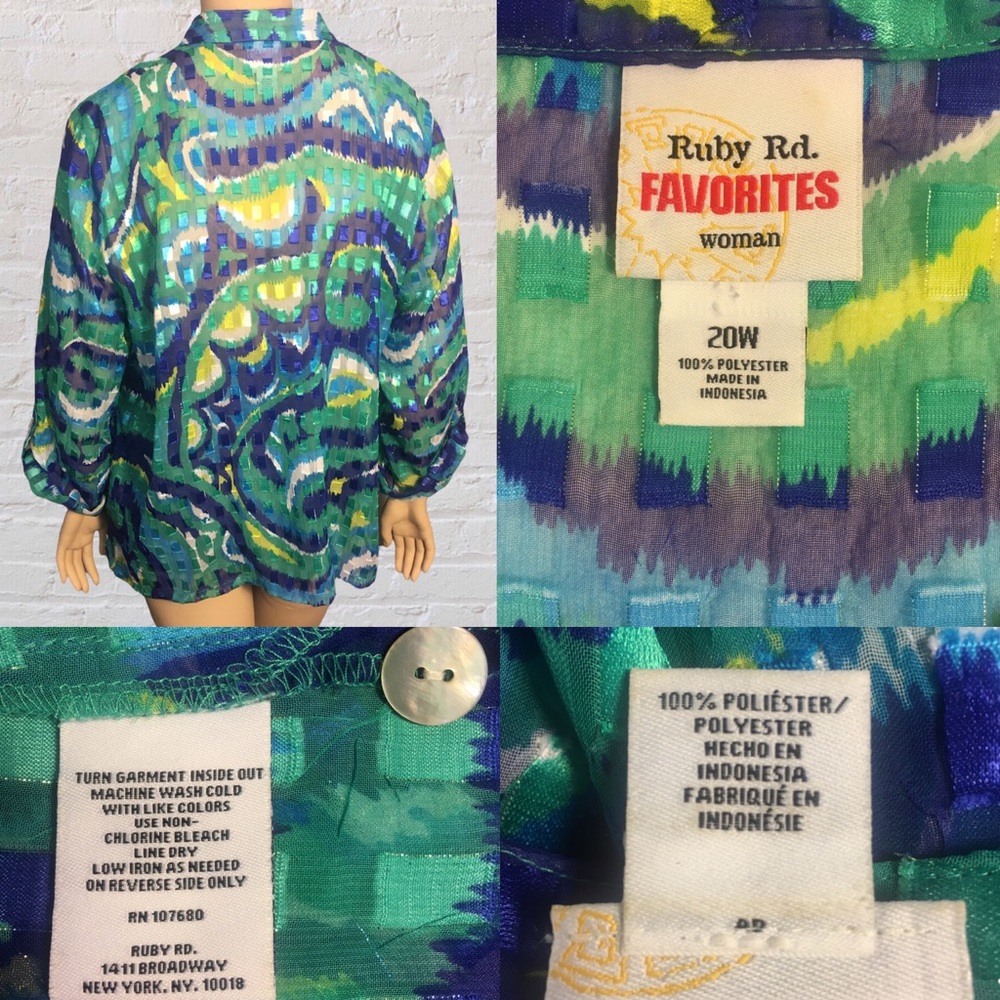 Ruby Rd. Women’s Sheer Blouse - image 2